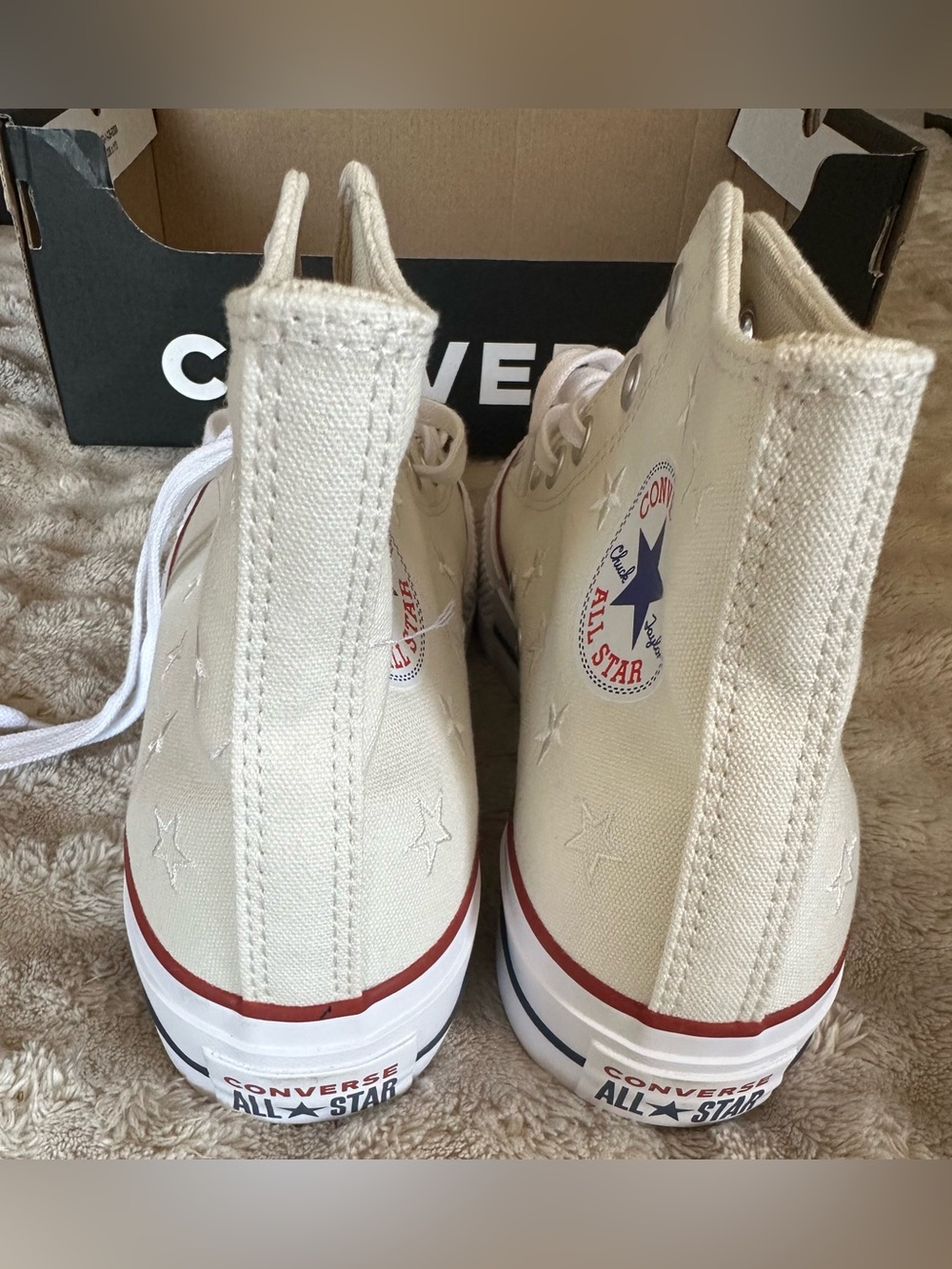 NWOB Converse CTAS Lift Hi Vintage White Womens 8.5 - Picture 5 of 8